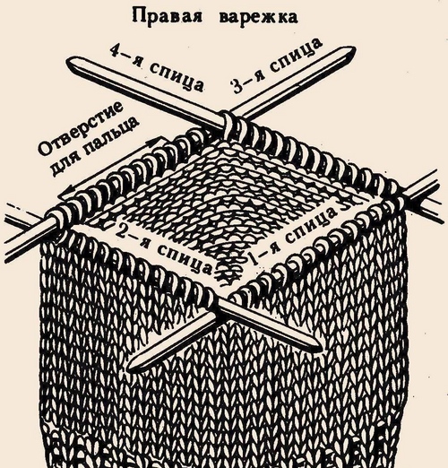 Knit palčiaky s pletacími ihlou - len začiatočník