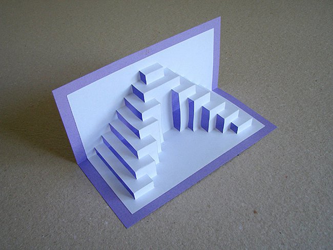 Ako urobiť kirigami pohľadnice?