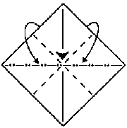 Klasický žeriav origami