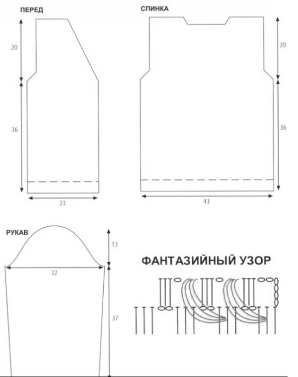 Mikiny, šaty a bundy pletené ihlou: fotografie a diagramy
