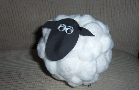 Novoročné remeslá s vlastnými rukami: ovce z vaty, majstrovská trieda s fotografiou