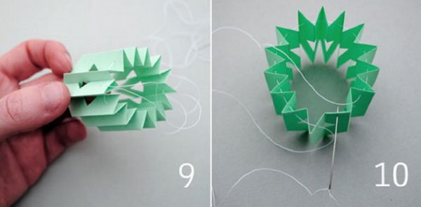 Krásne snehové vločky na Nový rok roku 2017 s vlastnými rukami papierových diagramov a fotografií v etapách. Majstrovské kurzy pre deti na veľkých snehových vločkách v origami technike