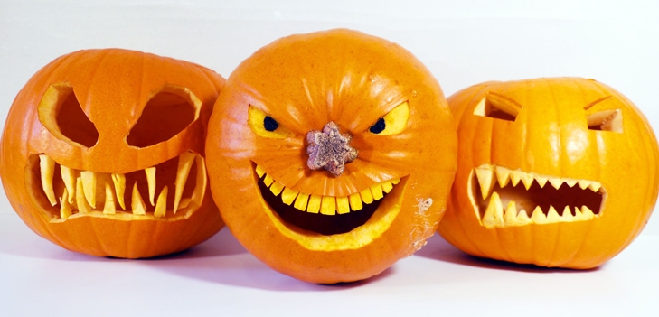 Halloween dýňové lampy