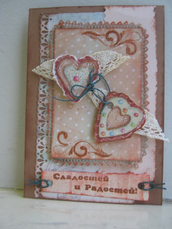 Valentínska ručná práca - scrapbooking, shebbie-chic, master class, photo. Valentínske scrapbooking s vlastnými rukami, foto