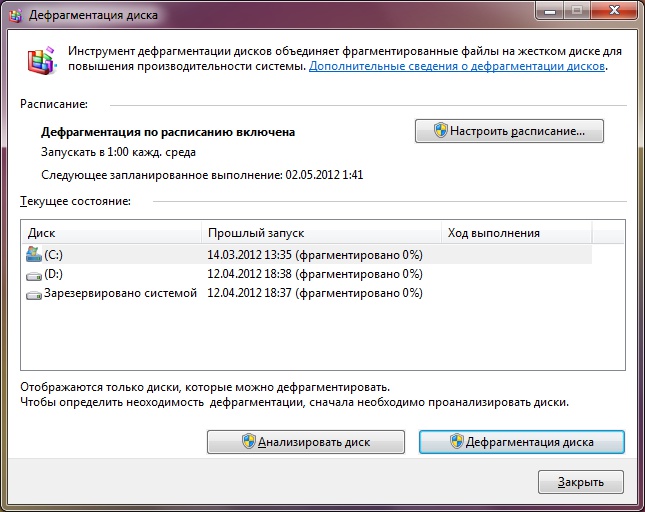 Defragmentácia diskov v systéme Windows 7