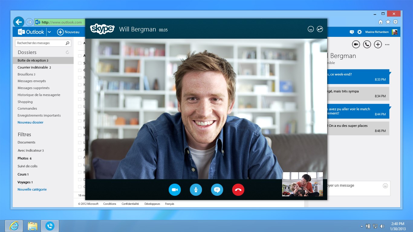 muž v skype