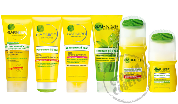 Garnier Intenzívna starostlivosť Pružnosť, gél, guličkový gél, anticelulitída