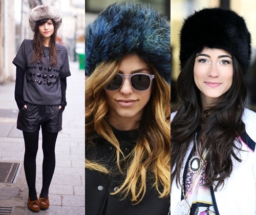 Fashion kožušinové čiapky zima 2014: fotky z najviac módnych ženských baranice 2014