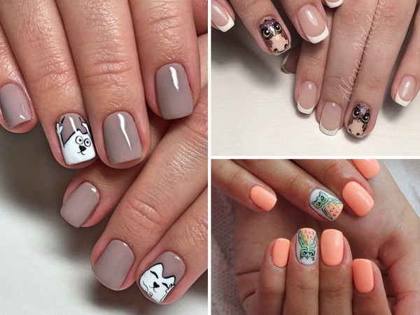 Nail art na jednom nechtový - jesenný trend-2016