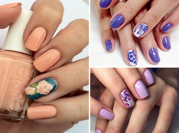 Nail art na jednom nechtový - jesenný trend-2016