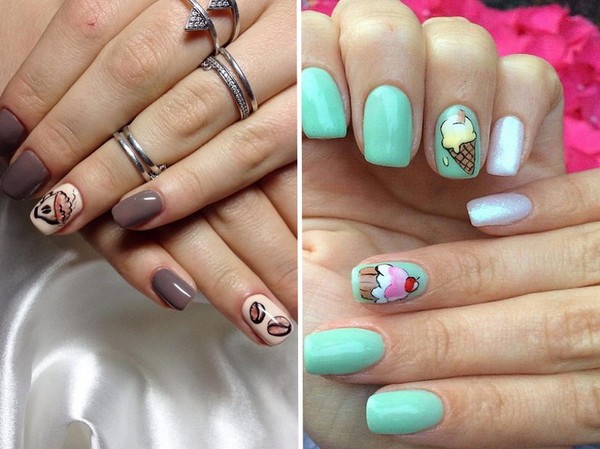 Nail art na jednom nechtový - jesenný trend-2016