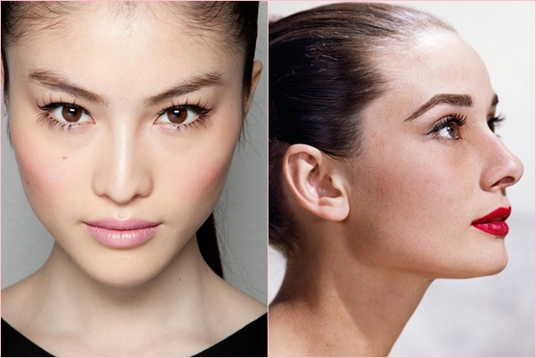 Romantický make-up na deň 14. februára pre modré, zelené a hnedé oči