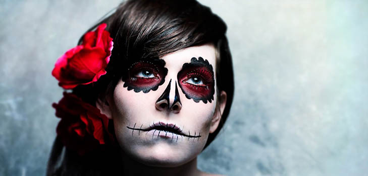 Scary makeup pre Halloween s vlastnými rukami pre dievčatá a dievčatá