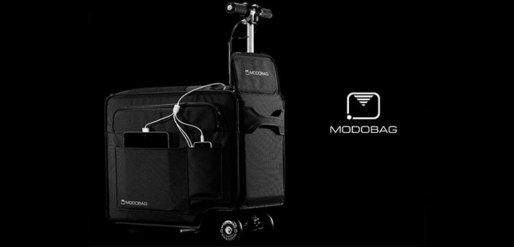 Modobag pre živé cestovanie: prvý motorizovaný kufor