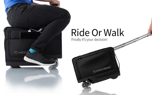 Modobag pre živé cestovanie: prvý motorizovaný kufor