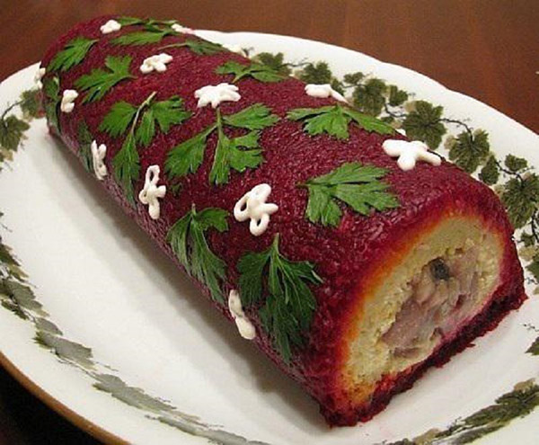 Recept na sleď pod kožuchom na Nový rok doma - klasický, roll, s jablkom krok za krokom