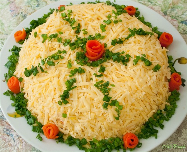 Šalát s kuracími komorami: krok za krokom recepty s fotografiami. Recept na šalát s komorami v kórejčine: video.