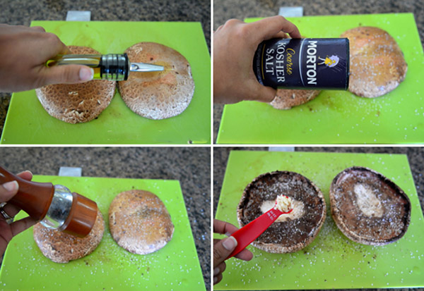 Grilované šampiňóny s paradajkovou a krevetkovou výplňou, lahodný recept
