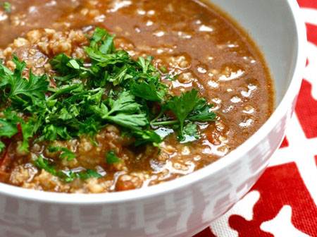 Polievka-harcho - recept s kuracím mäsom