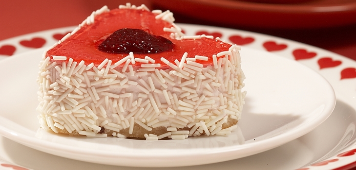 Dort vo forme srdca 14. februára, recept s fotografiou