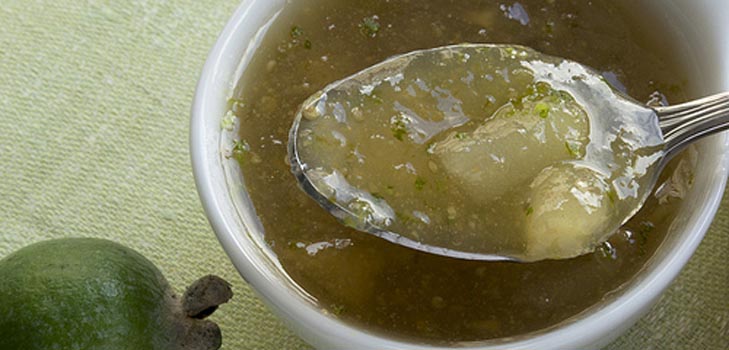 Jam z feijoa bez varenia, recept na živé džem s fotografiou